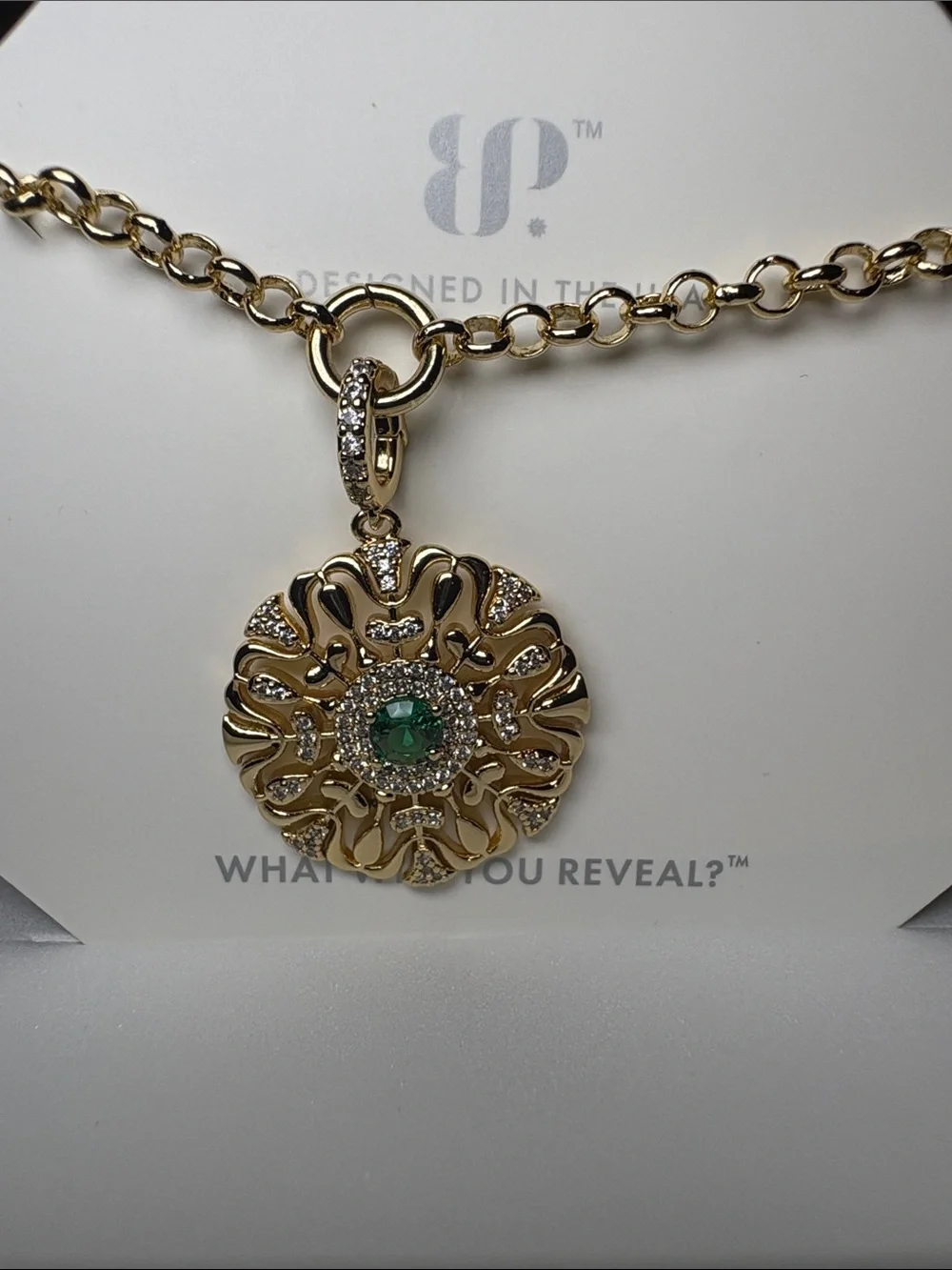 Bomb Party - OG Necklace - The Compass Rose - Paraiba Tourmaline - Gold